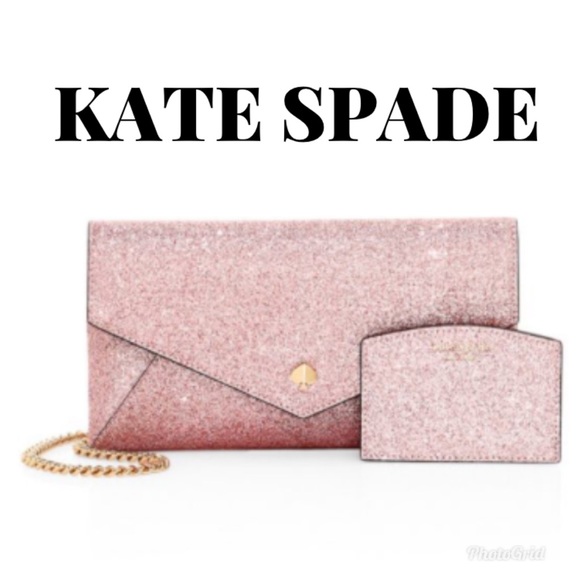 kate spade Handbags - KATE SPADE 🌸 Leather Glitter Clutch